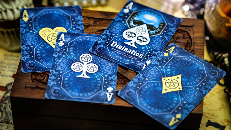 PlayingCardDecks.com-Divination Blue Playing Cards by Midnight Playing Cards LPCC