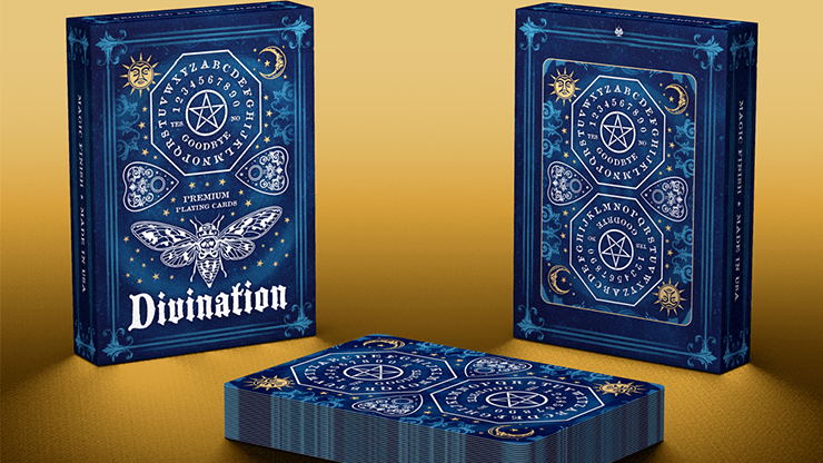 PlayingCardDecks.com-Divination Blue Playing Cards by Midnight Playing Cards LPCC