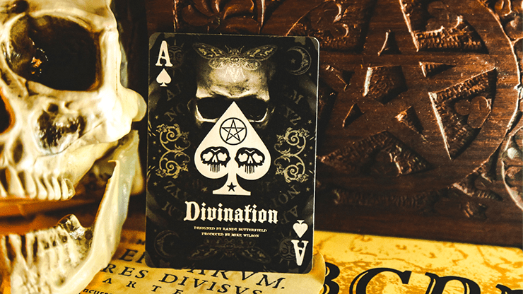 PlayingCardDecks.com-Divination Black Playing Cards by Midnight Cards LPCC