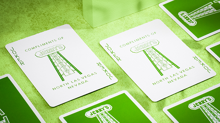Jerry's Nugget Monotone Metallic Green Playing Cards USPCC