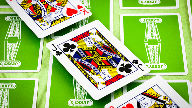 Jerry's Nugget Monotone Metallic Green Playing Cards USPCC