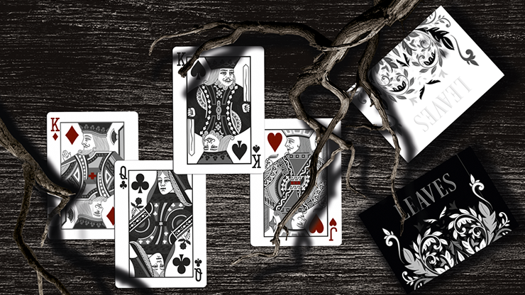 Leaves Black Playing Cards by DCHC