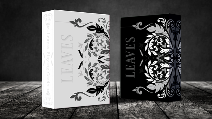 Leaves Black Playing Cards by DCHC