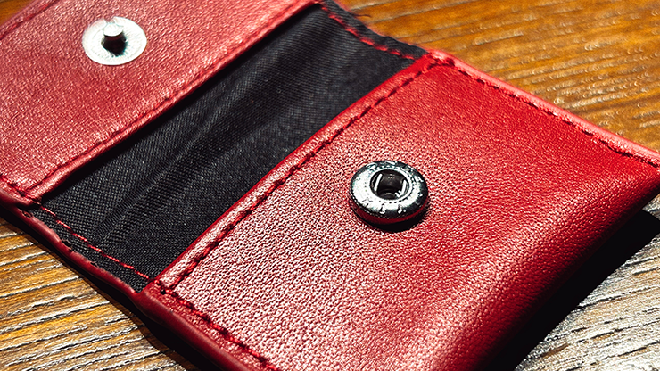 The Cowhide Coin Wallet by Bacon Magic - Red
