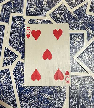 Blue One-Way Forcing Deck - 5 of Hearts