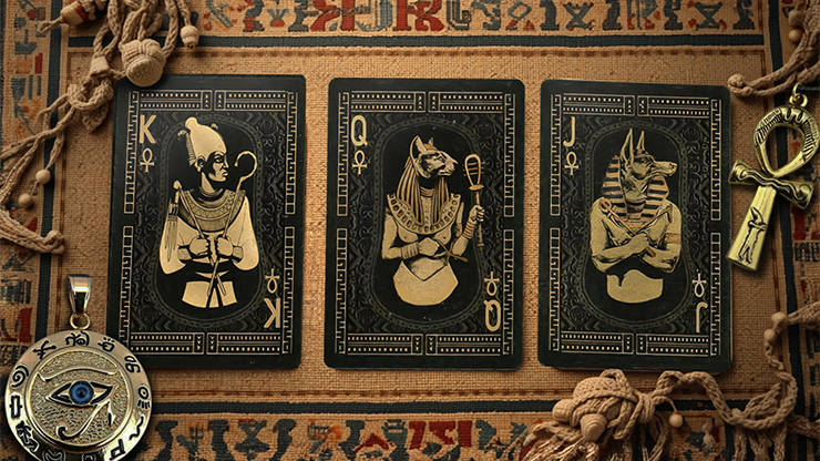 Egypt Mythology Black Edition Playing Cards - Dark Gray
