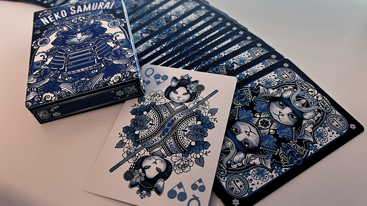 Neko Samurai Playing Cards - Blue