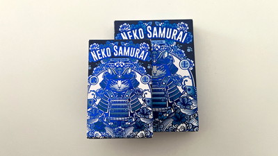 Neko Samurai Playing Cards - Mini Blue