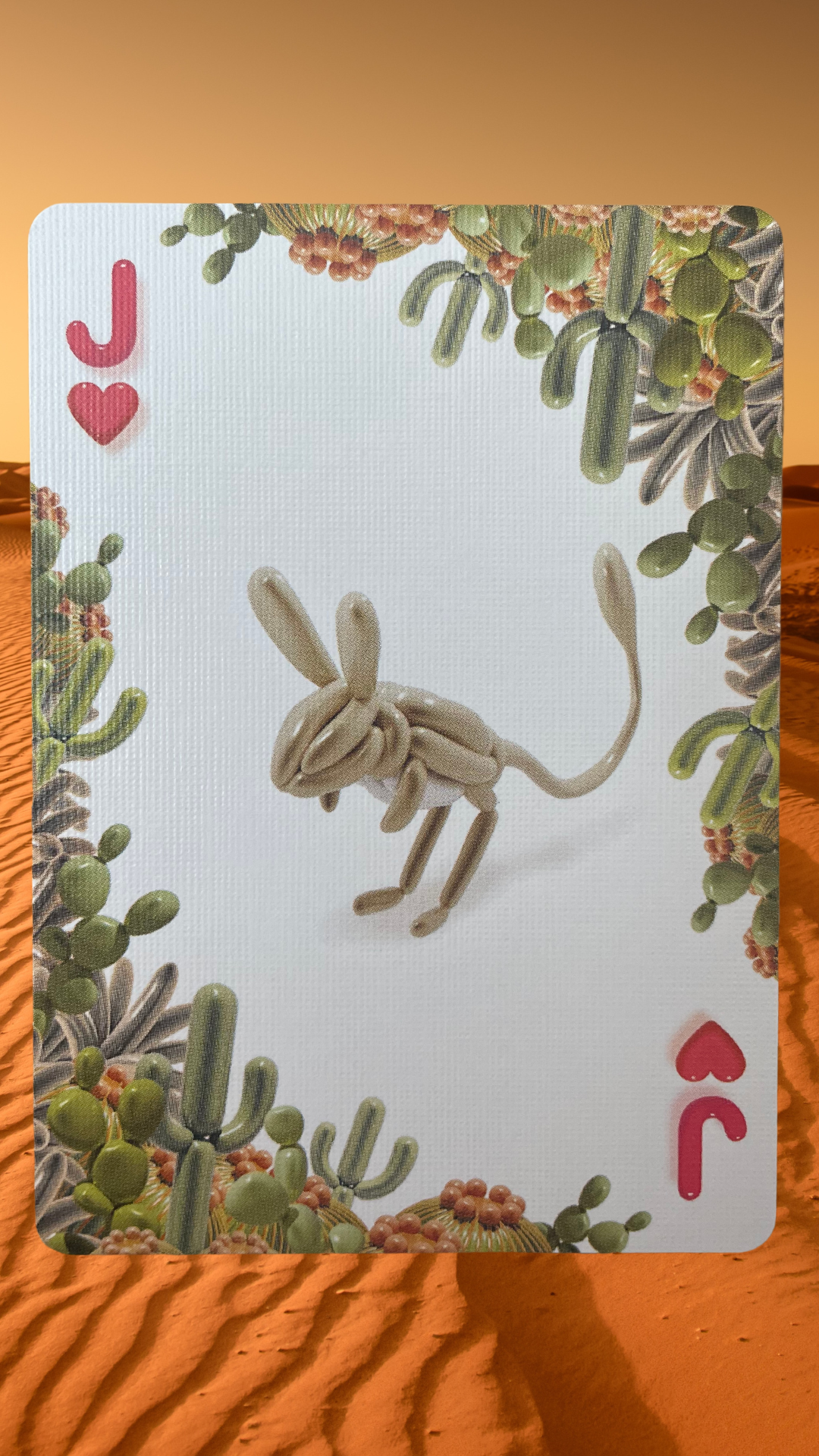 Balloon Desert Gilded Bicycle Playing Cards