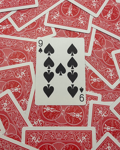 Red One-Way Forcing Deck - 9 of Spades