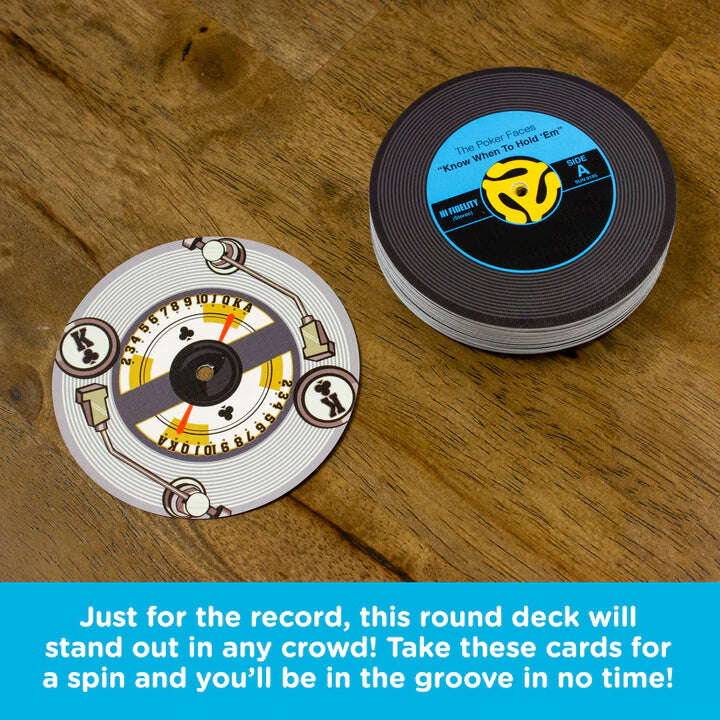 PlayingCardDecks.com-Record Shaped Playing Cards GAMAGO