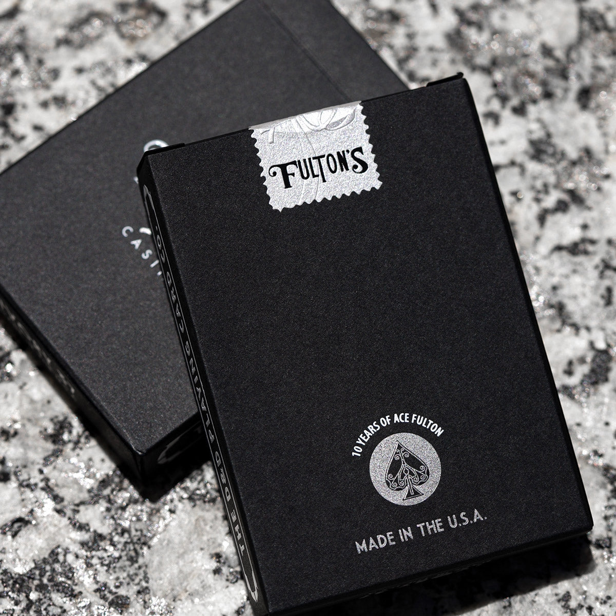 Vintage Back Midnight Fuel Ace Fulton's 10 Year Anniversary Playing Cards