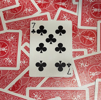 Red One-Way Forcing Deck - 7 of Clubs