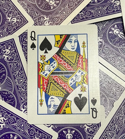 Purple One-Way Forcing Deck - Queen of Spades