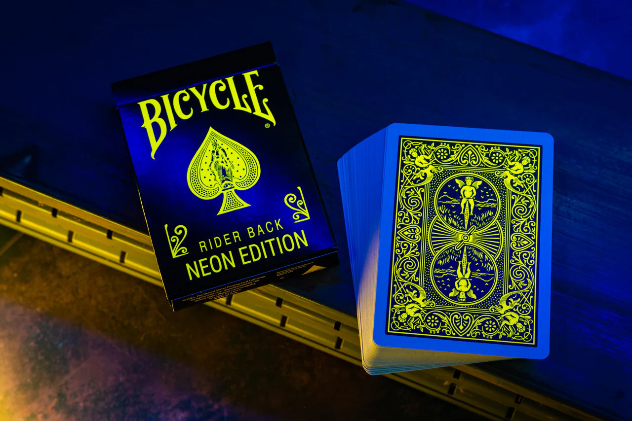 Bicycle Neon Yellow-Starburst Playing Cards Uv-Glow Deck