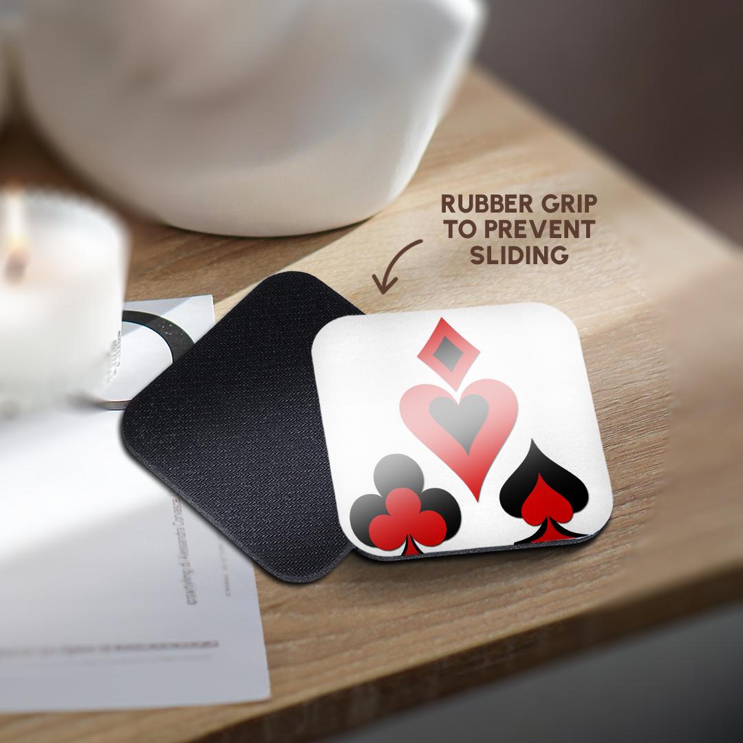 Playing Cards - Hearts, Diamonds, Clubs, and Spades - Coaster