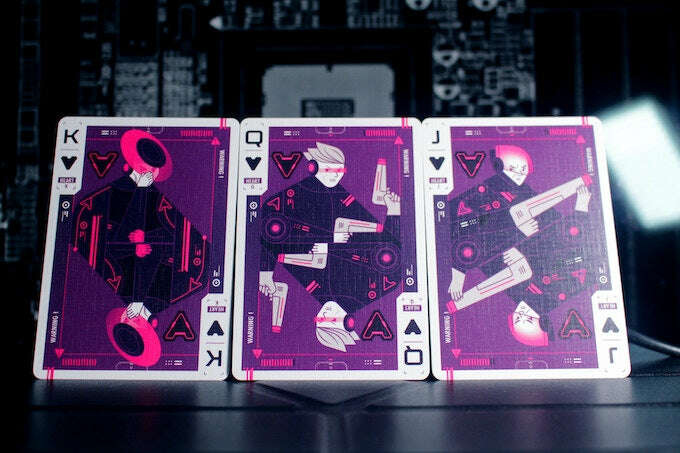 PlayingCardDecks.com-Cyberware Neon Playing Cards USPCC