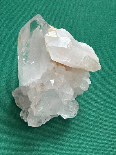 Clear Quartz Cluster with Iron Oxide Inclusions