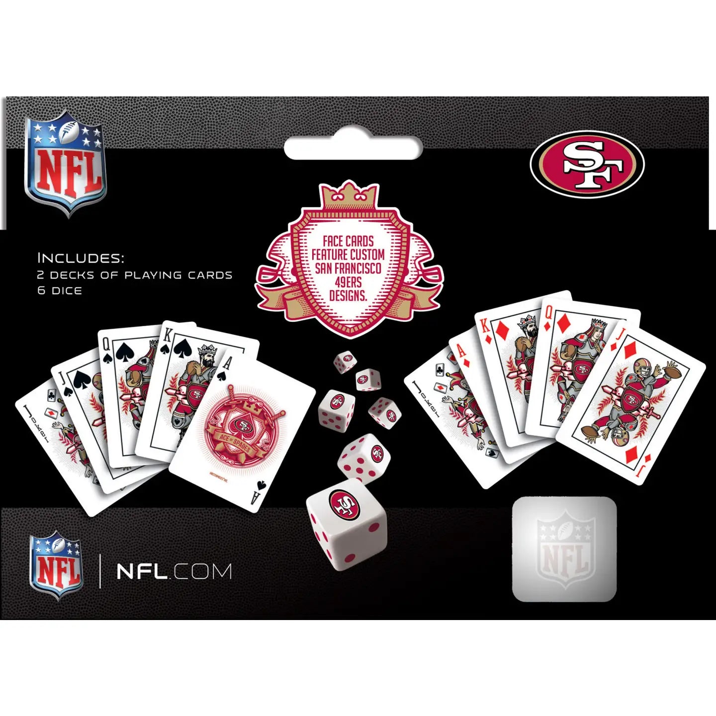 San Francisco 49ers - 2-Pack Playing Cards & Dice Set