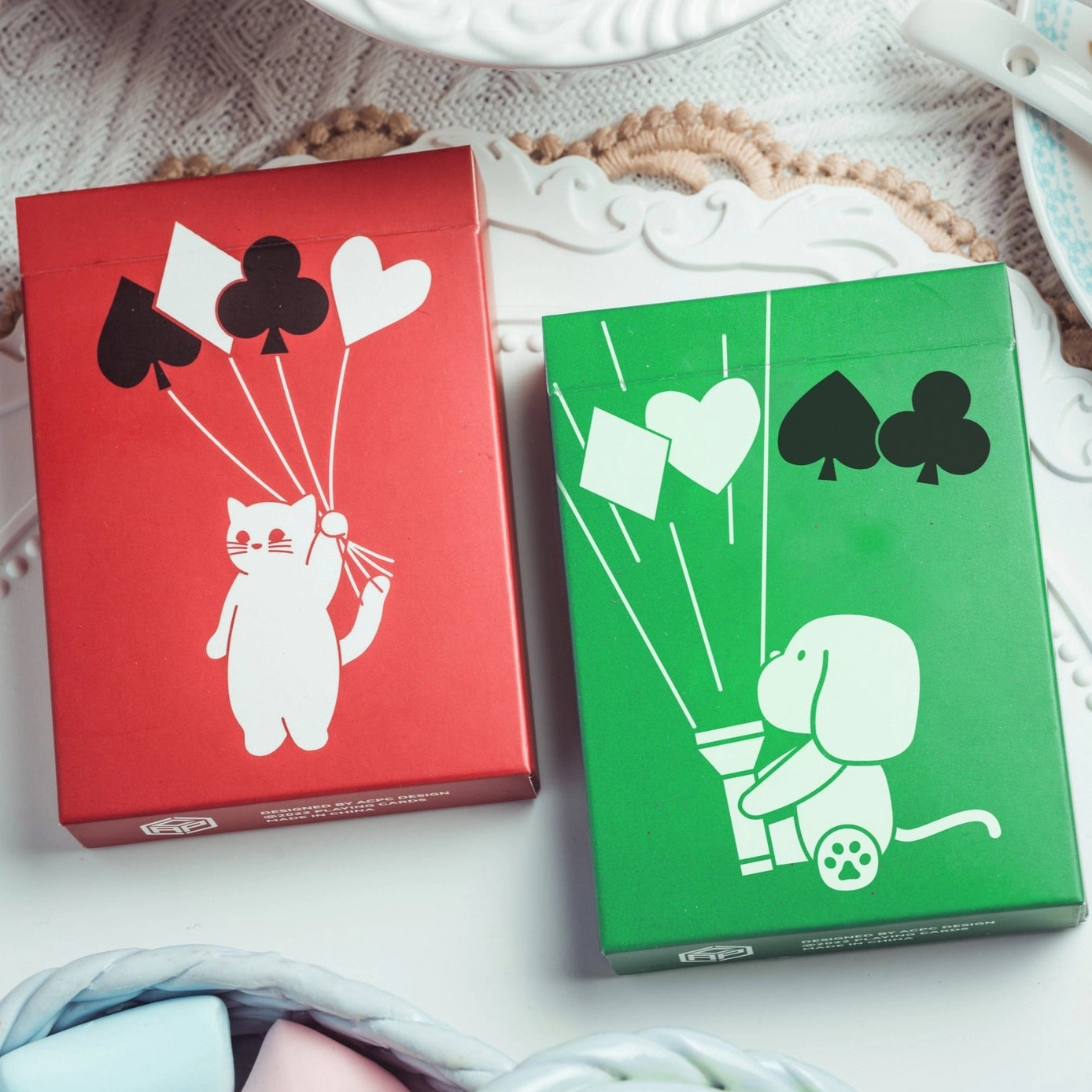 Diary of Kitten and Puppy - Puppy Green Edition Playing Cards