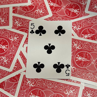 Red One-Way Forcing Deck - 5 of Clubs