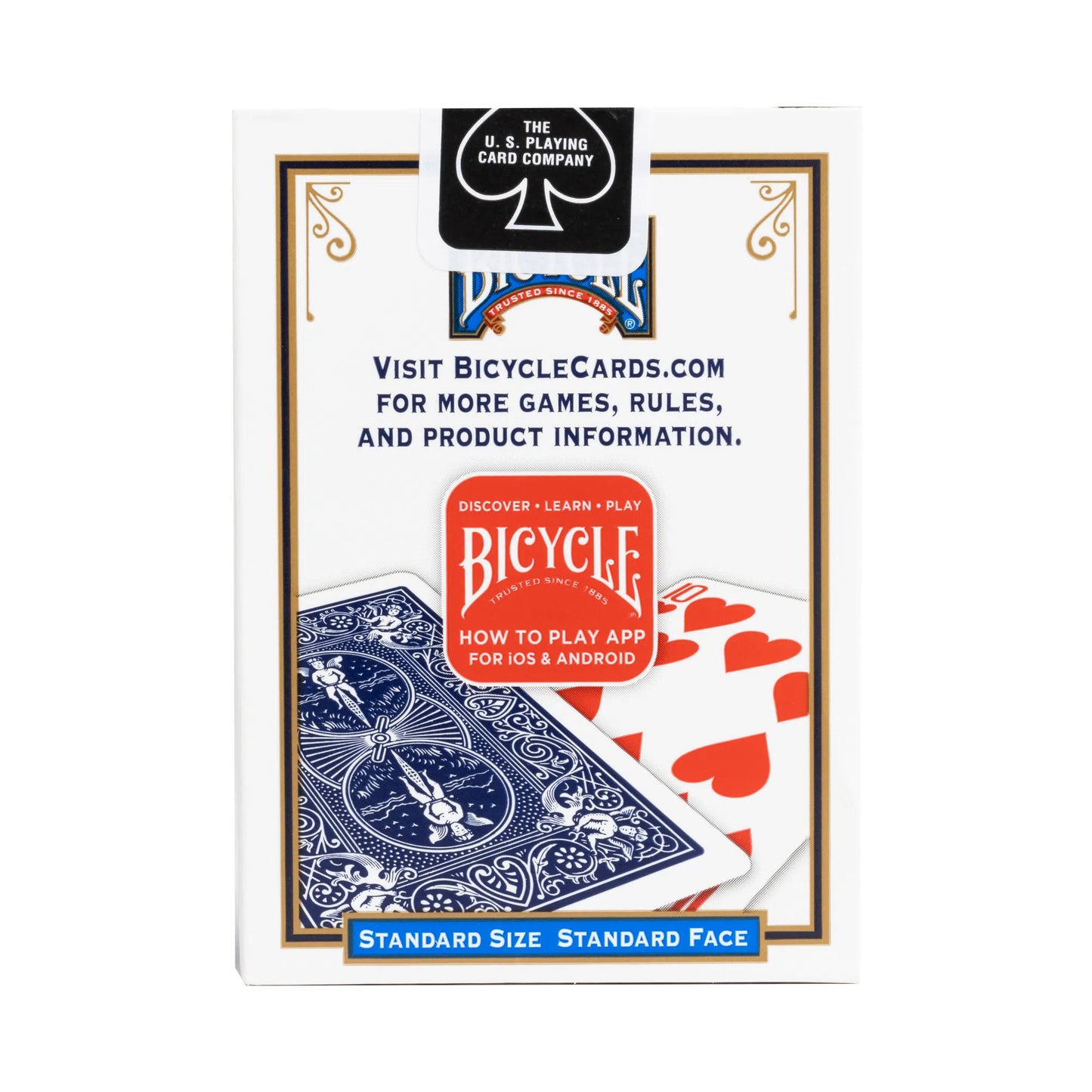 Blue Rider Back Blank Face Cards - 56 Card Deck for Magic Tricks