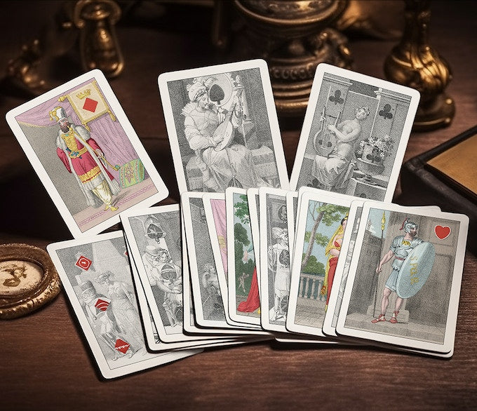 Ackermann Bartlett 1818 Gilded Transformation Playing Cards USPCC