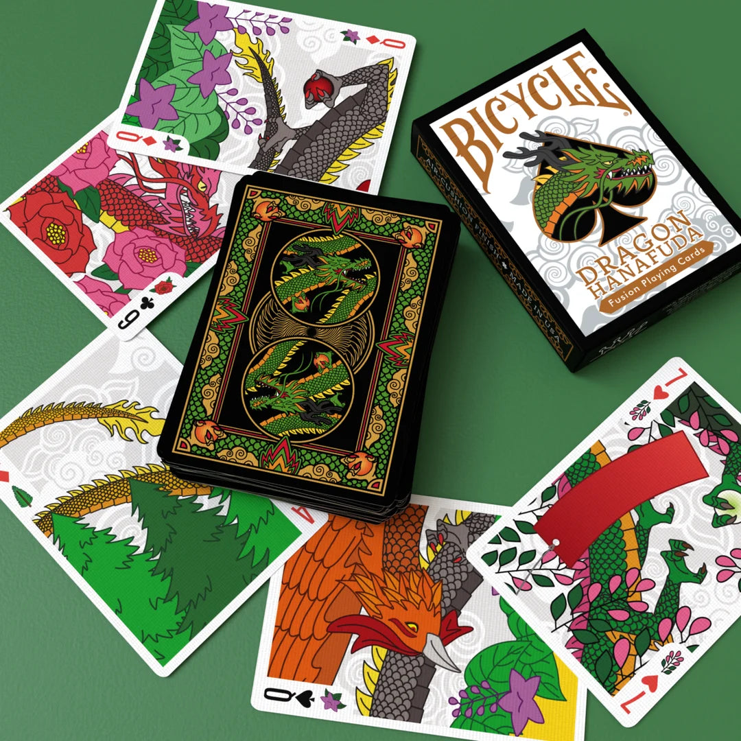Bicycle Dragon Hanafuda Fusion Edition Playing Cards – Japanese-Inspired Deck for Poker, Rummy & Hanafuda Games