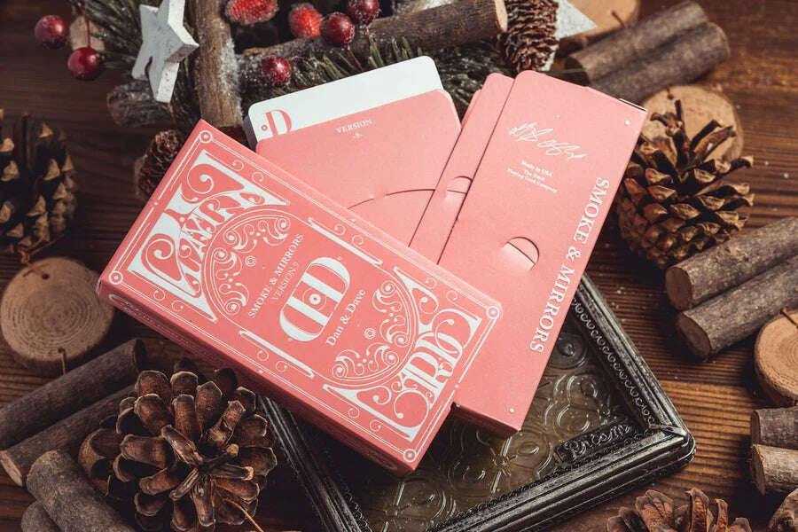 PlayingCardDecks.com-Smoke & Mirrors v9 Pink Deluxe Playing Cards USPCC