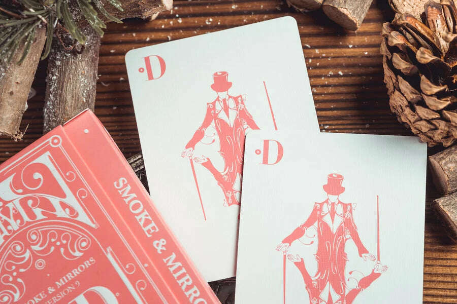PlayingCardDecks.com-Smoke & Mirrors v9 Pink Deluxe Playing Cards USPCC