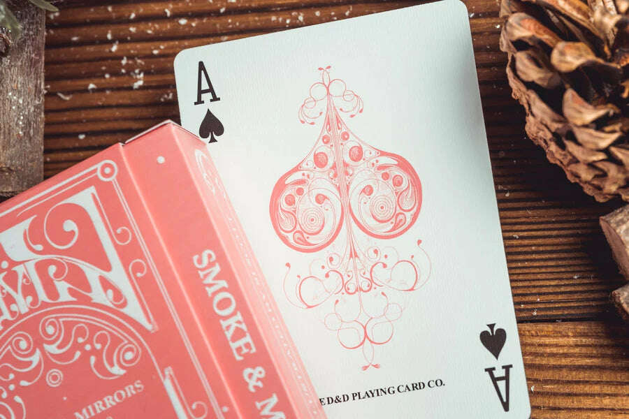 PlayingCardDecks.com-Smoke & Mirrors v9 Pink Deluxe Playing Cards USPCC