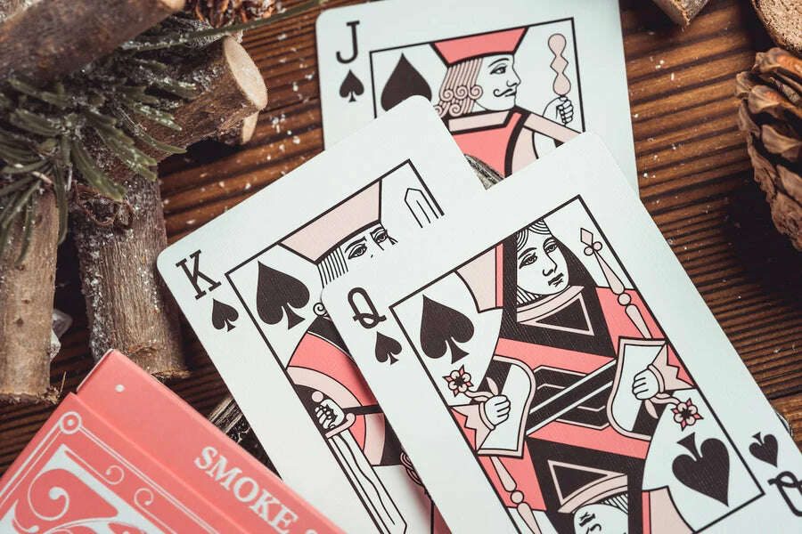 PlayingCardDecks.com-Smoke & Mirrors v9 Pink Deluxe Playing Cards USPCC