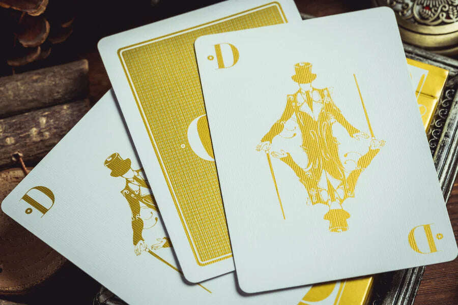 PlayingCardDecks.com-Smoke & Mirrors v9 Gold Playing Cards USPCC
