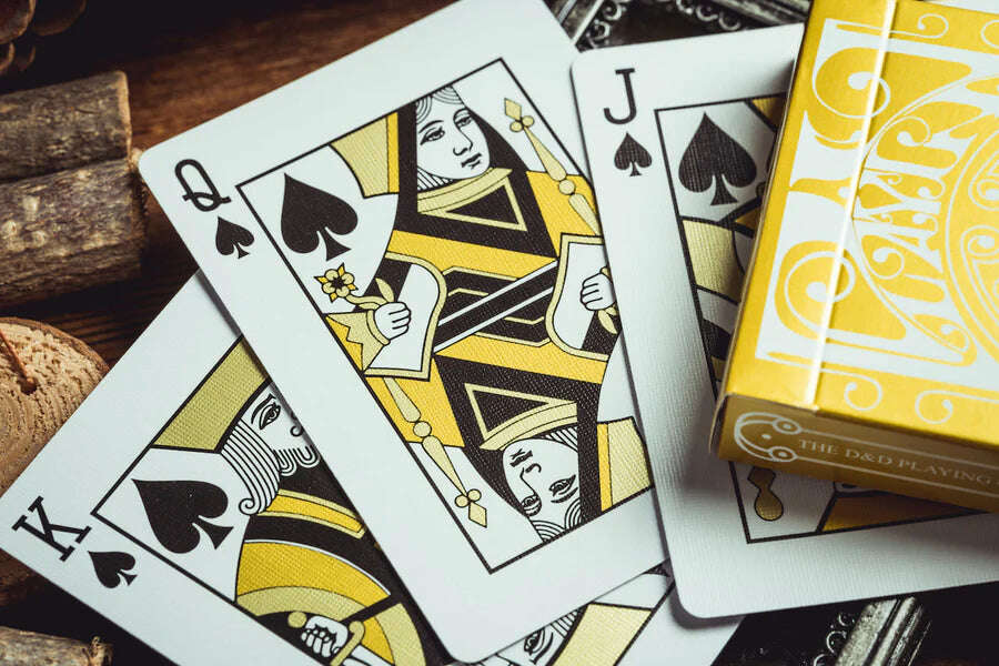 PlayingCardDecks.com-Smoke & Mirrors v9 Gold Playing Cards USPCC