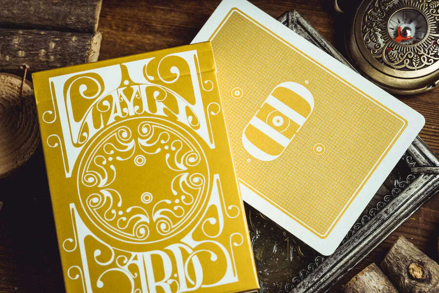 PlayingCardDecks.com-Smoke & Mirrors v9 Gold Playing Cards USPCC