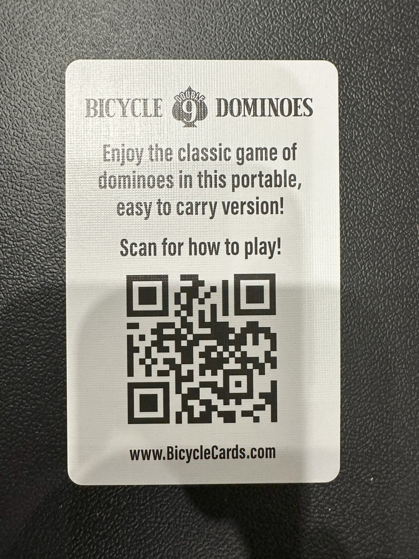 Double 9 Dominoes Cards by Bicycle