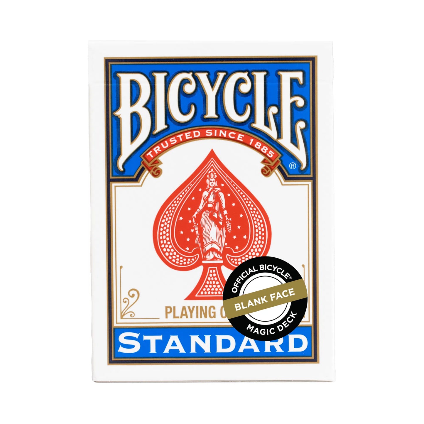 Blue Rider Back Blank Face Cards - 56 Card Deck for Magic Tricks