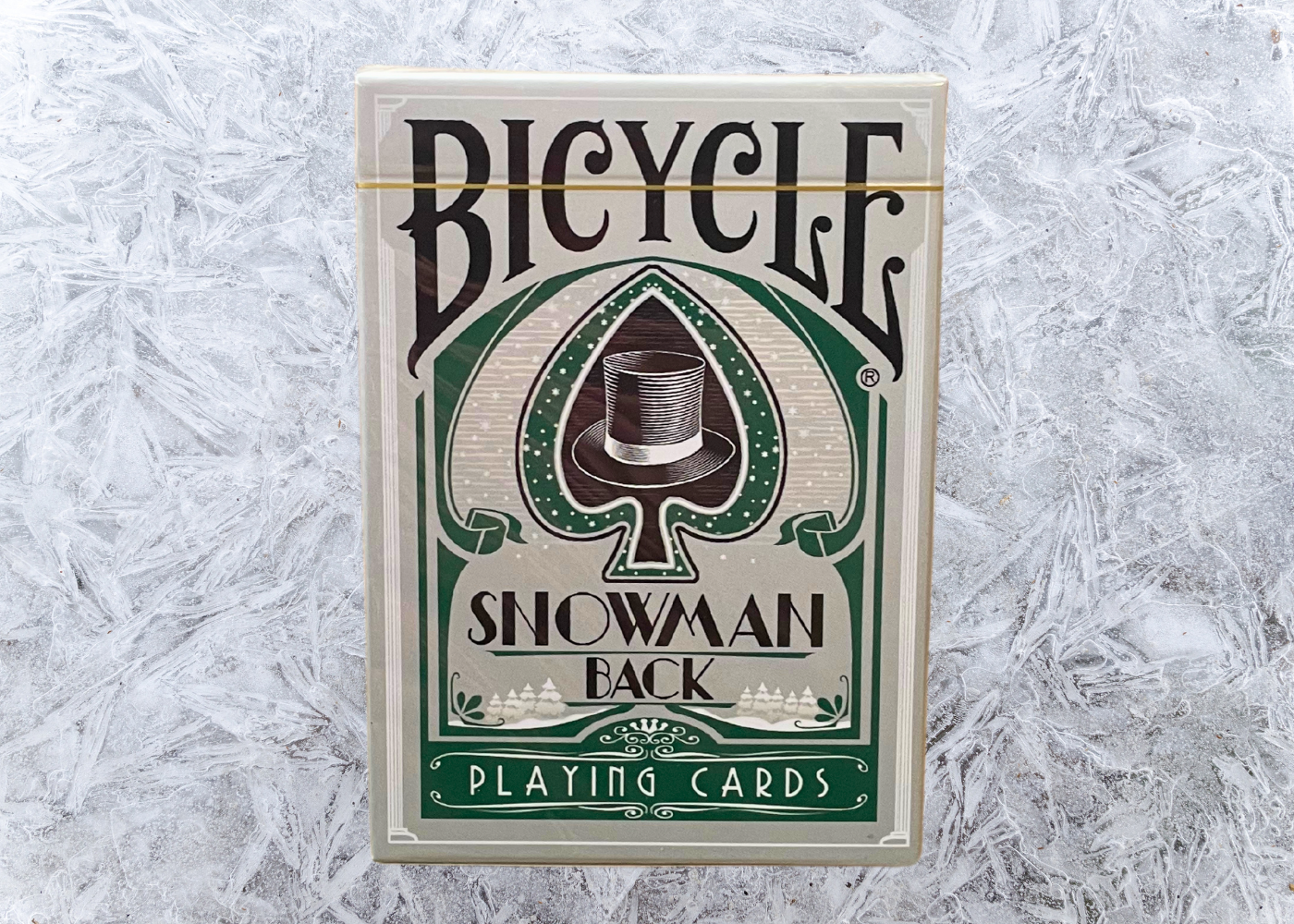 Gilded Bicycle Snowman Back Red & Green Limited Edition Playing Cards
