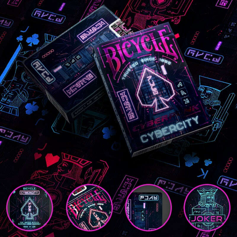 PlayingCardDecks.com-Cyberpunk Cyber City Bicycle Playing Cards