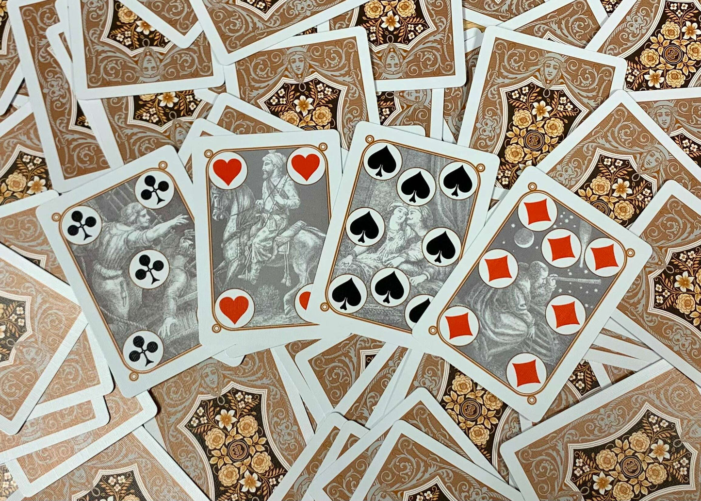 PlayingCardDecks.com-Four Continents Copper Playing Cards USPCC