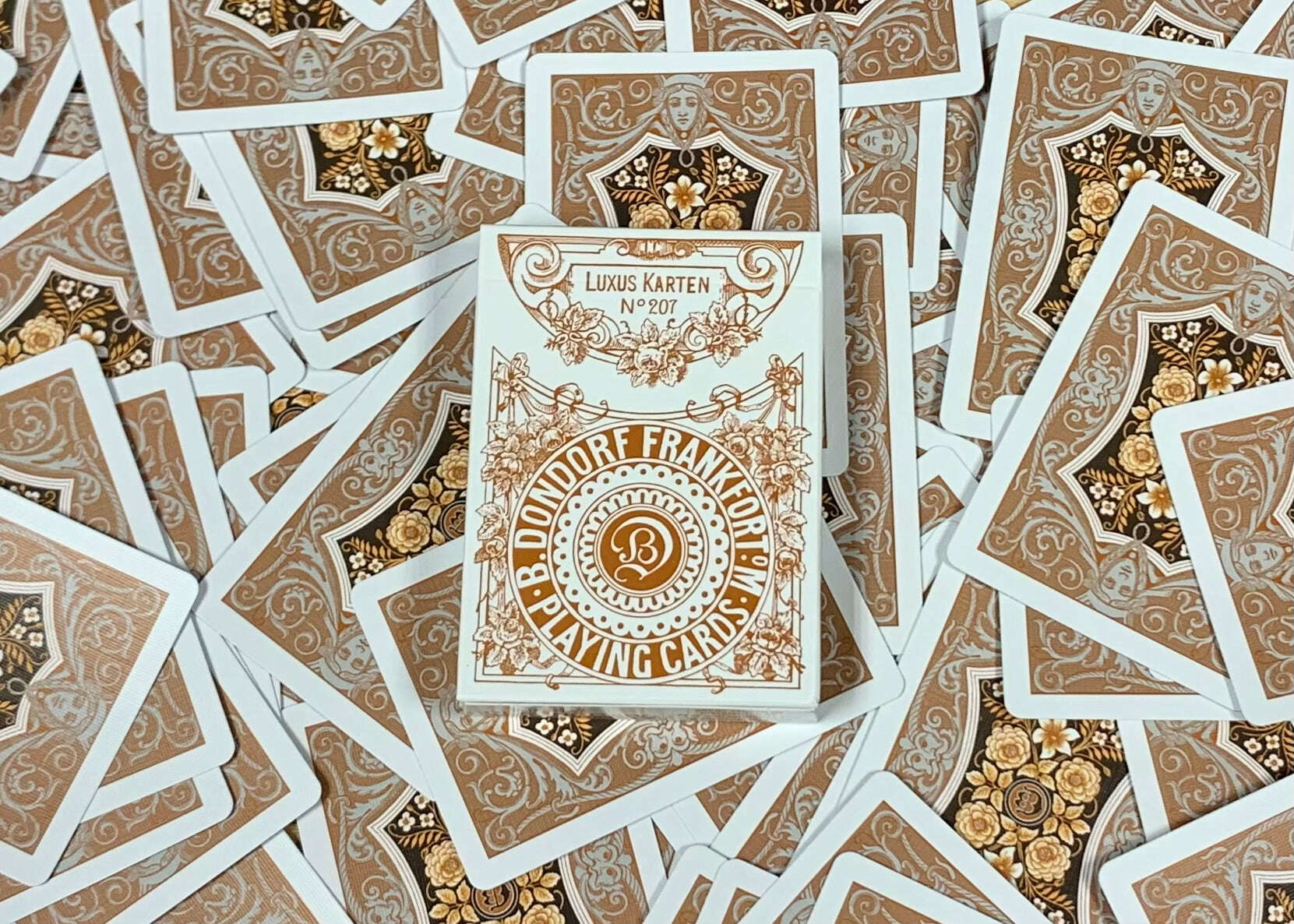 PlayingCardDecks.com-Four Continents Copper Gilded Playing Cards USPCC