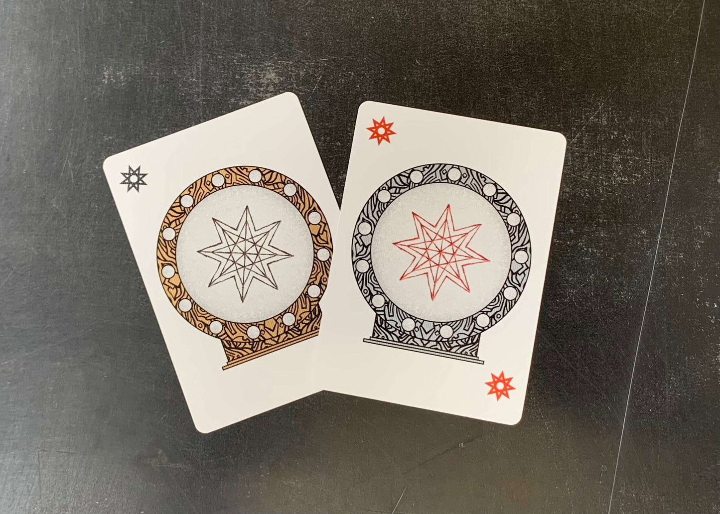PlayingCardDecks.com-Runes v2 Gilded Bicycle Playing Cards
