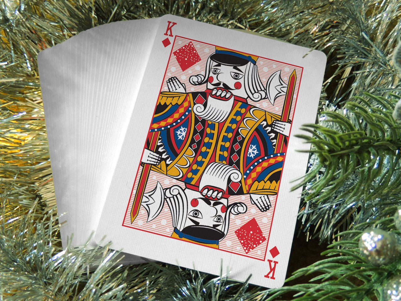 Snowman Back Limited-Edition Blue Bicycle Playing Cards