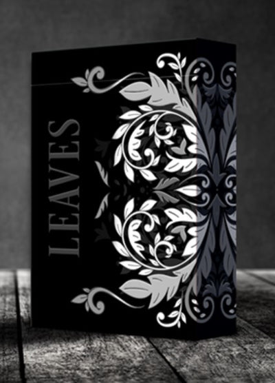 Leaves Black Playing Cards by DCHC