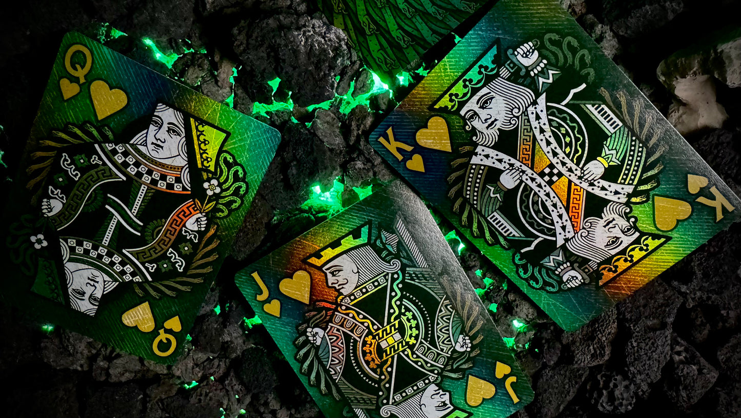 Medusa Playing Cards - Holographic Foil + Ultra Green Edges