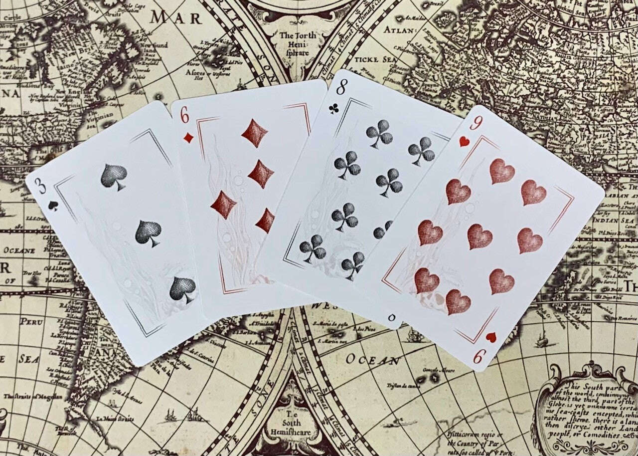 PlayingCardDecks.com-Neptune's Graveyard Gilded Bicycle Playing Cards