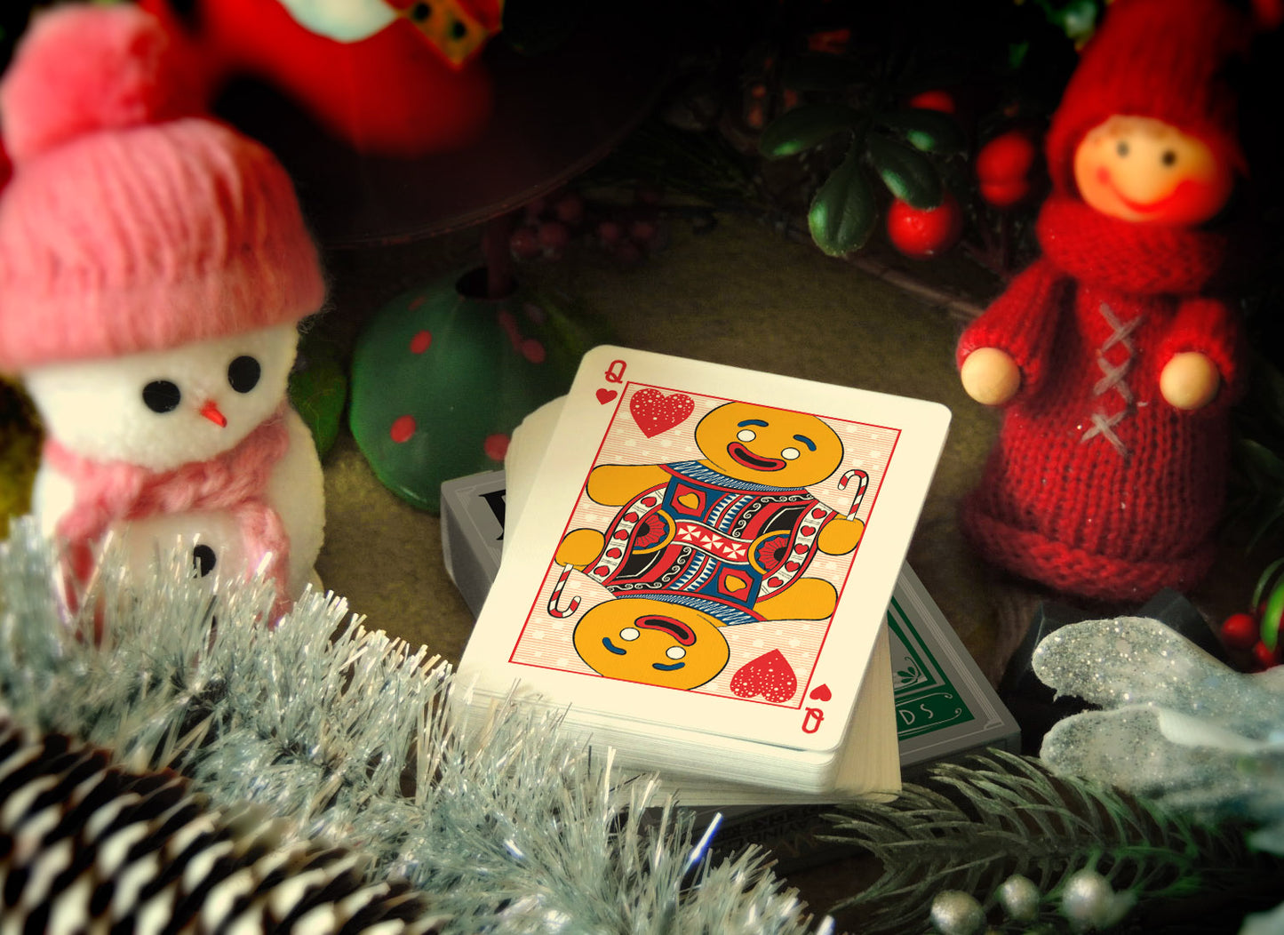 Snowman Back Limited-Edition Blue Bicycle Playing Cards