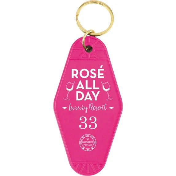 Rosé All Day Motel Keychain