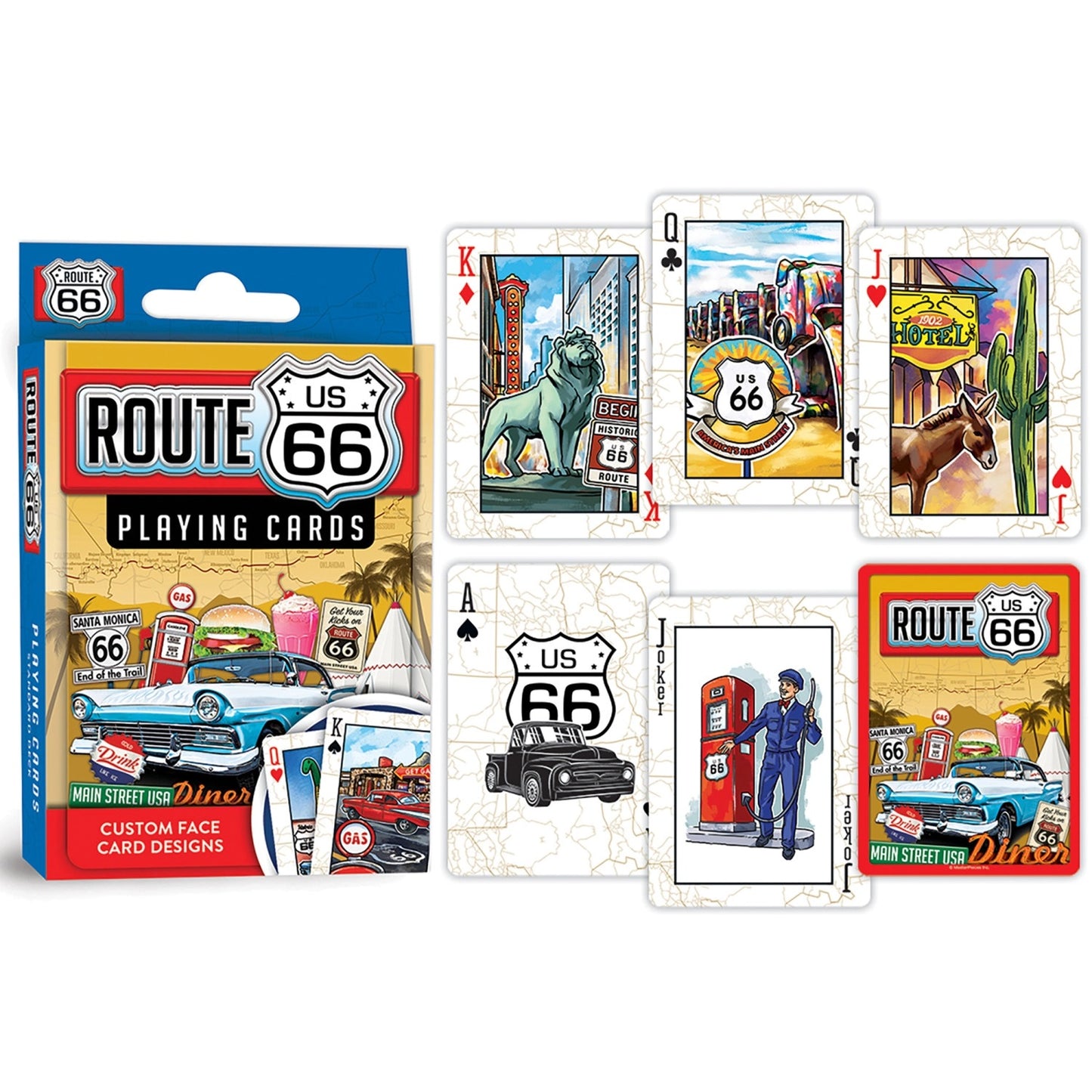 Route 66 Playing Cards - Journey Through America's Highway