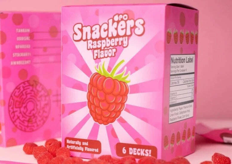 PlayingCardDecks.com-Snackers Raspberry 6 Deck Box